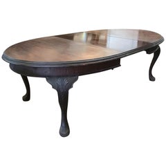19th Century Italian Adjustable Wooden Table with Blurred Legs, 1890s