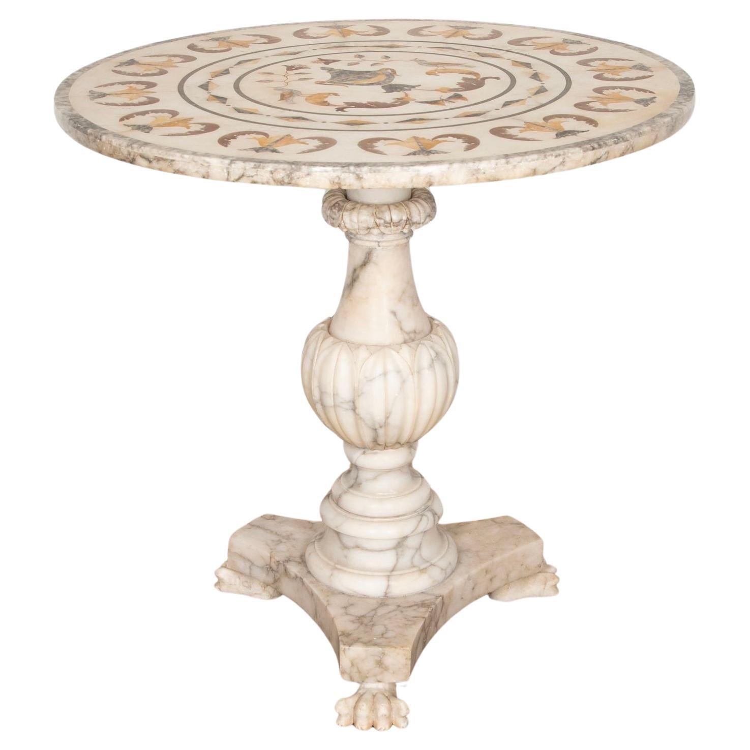 19th Century Italian Alabaster Centre Table For Sale