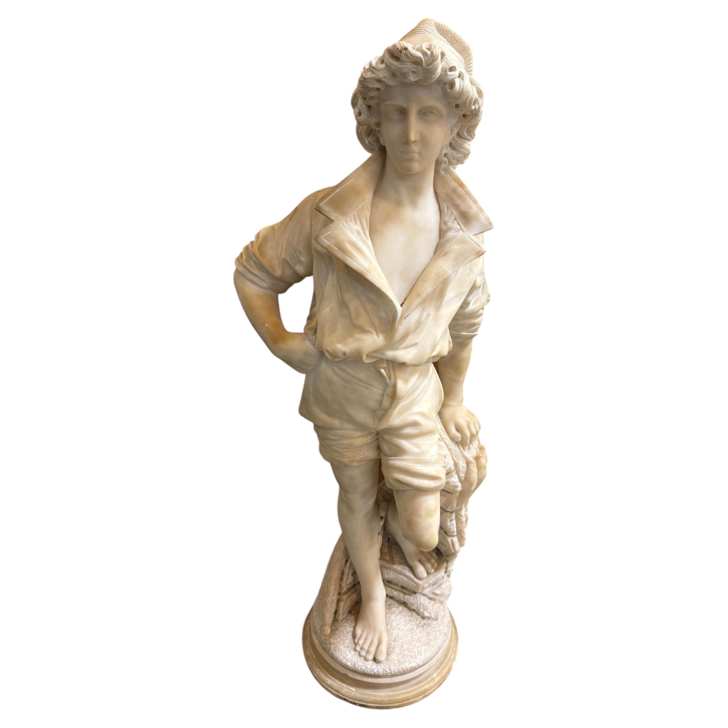 Scultura in alabastro del XIX secolo, CIRCA 1890 in vendita