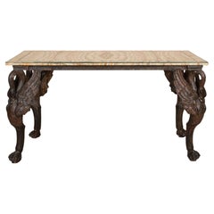 Table basse du XIXe siècle à plateau en albâtre