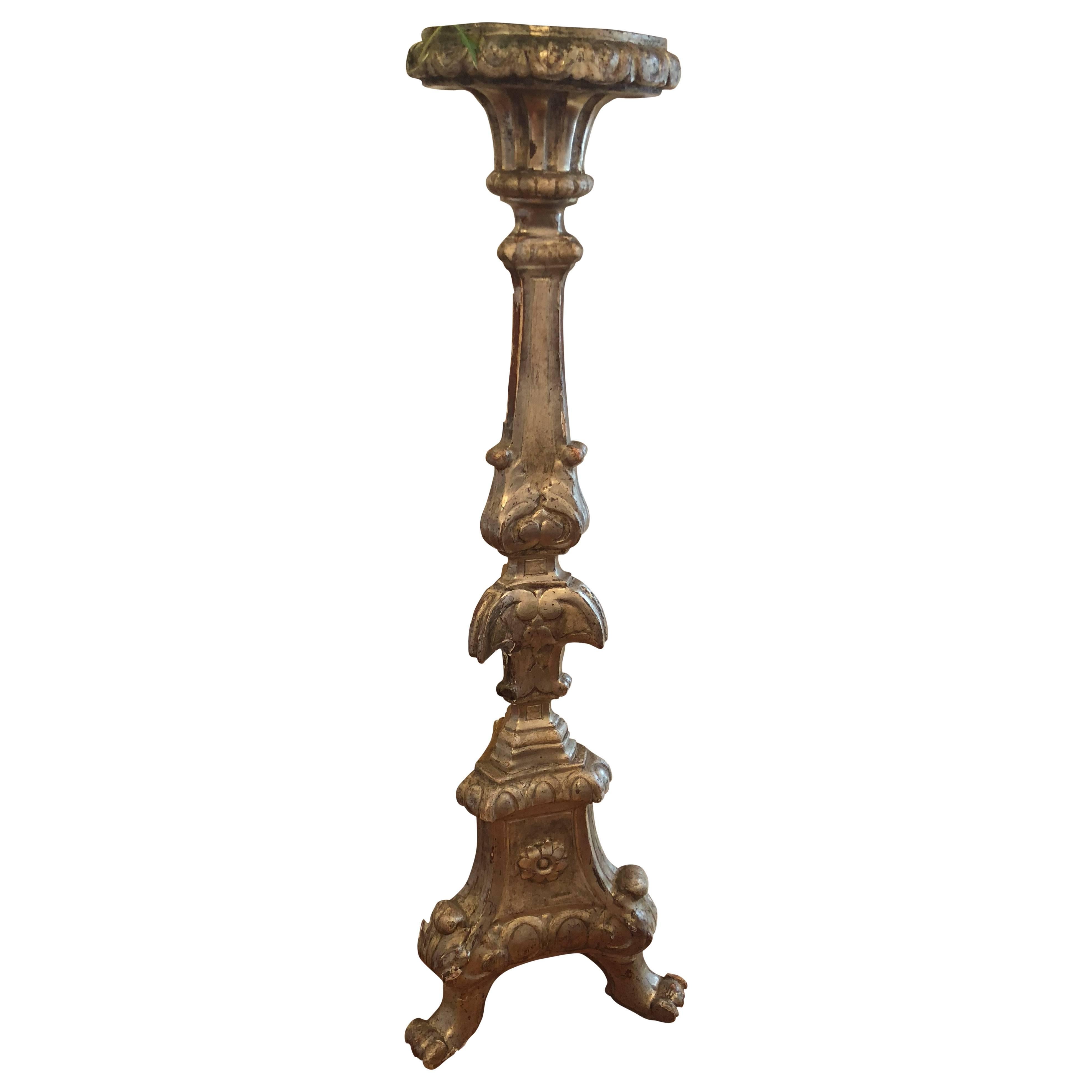 19th Century Italian Alter Candlesticks In Good Condition For Sale In New Orleans, LA