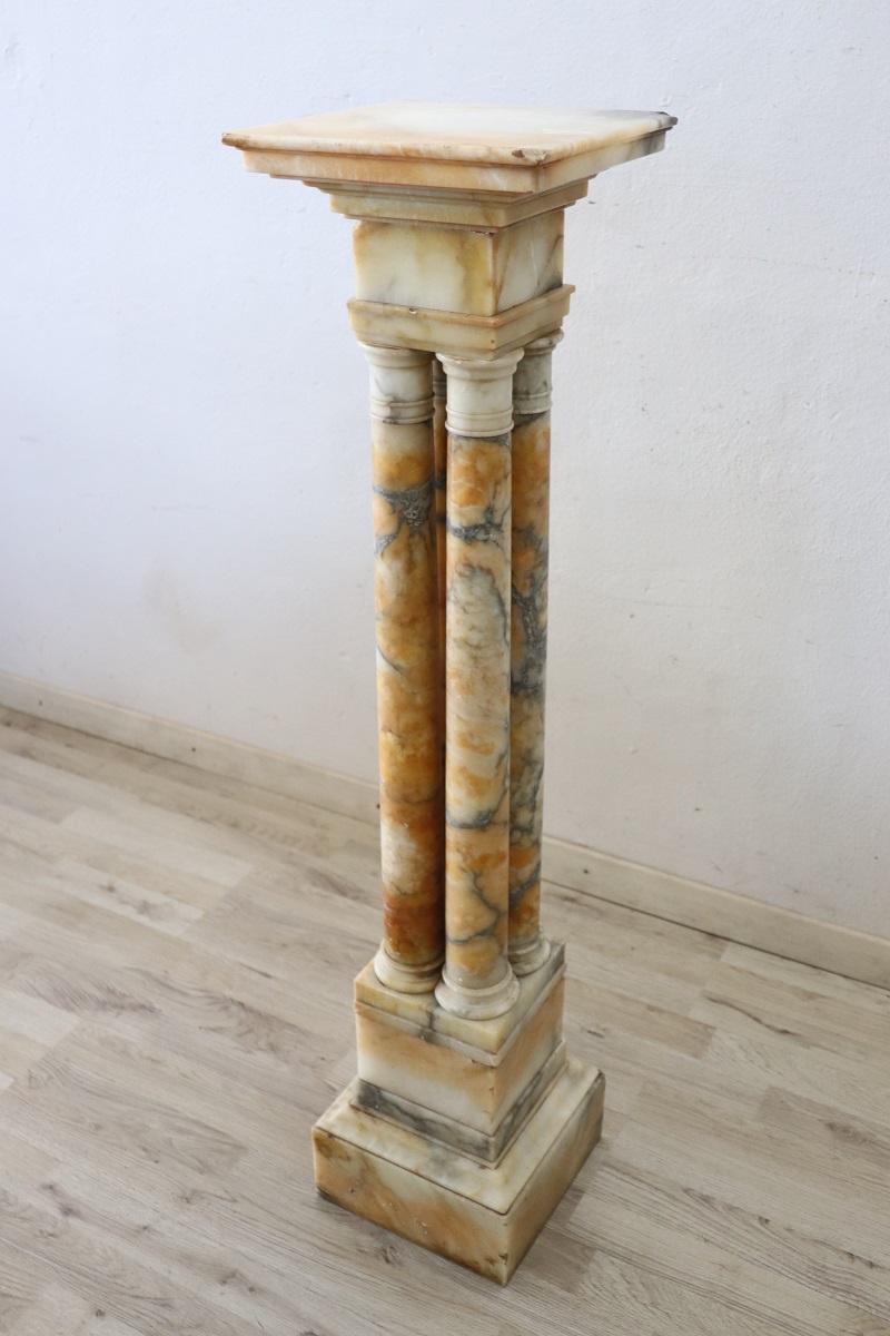 19th Century Italian Antique Column in Marble In Good Condition For Sale In Casale Monferrato, IT