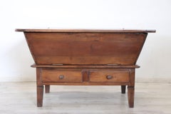 19th Century Italian Antique Cupboard in Solid Walnut Wood