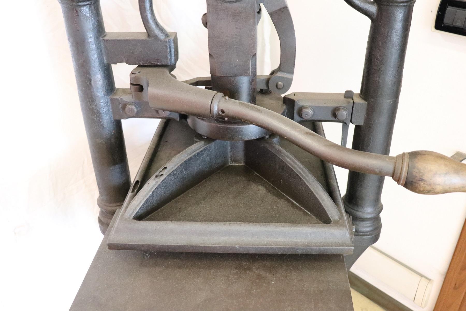 19th Century Italian Antique Large Museum Iron Book Press 5