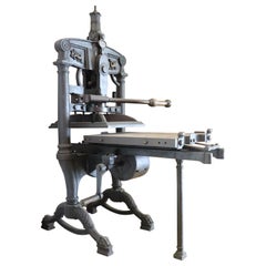 19th Century Italian Antique Large Museum Iron Book Press