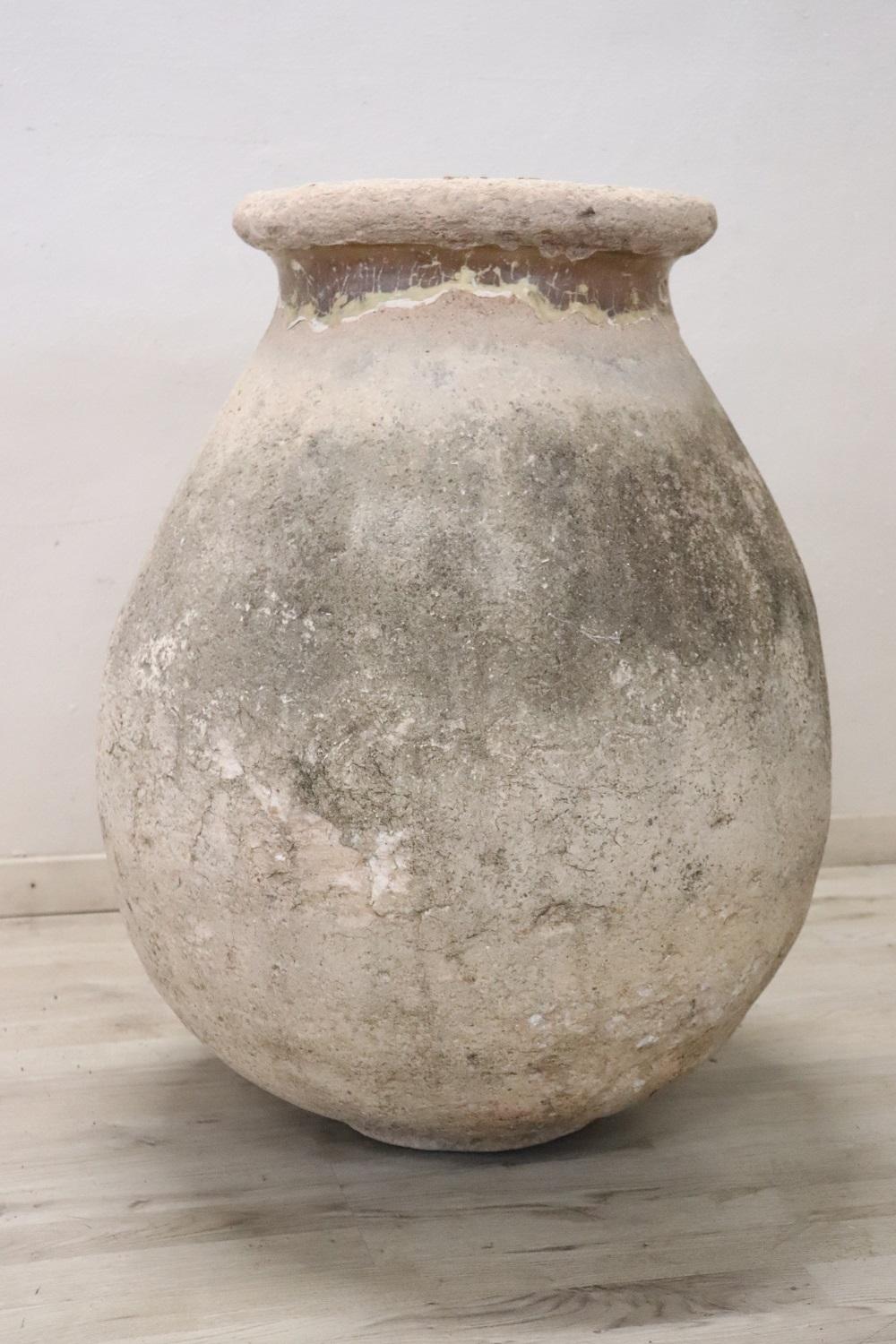 19th Century Italian Antique Large Terracotta Garden Jar For Sale 2