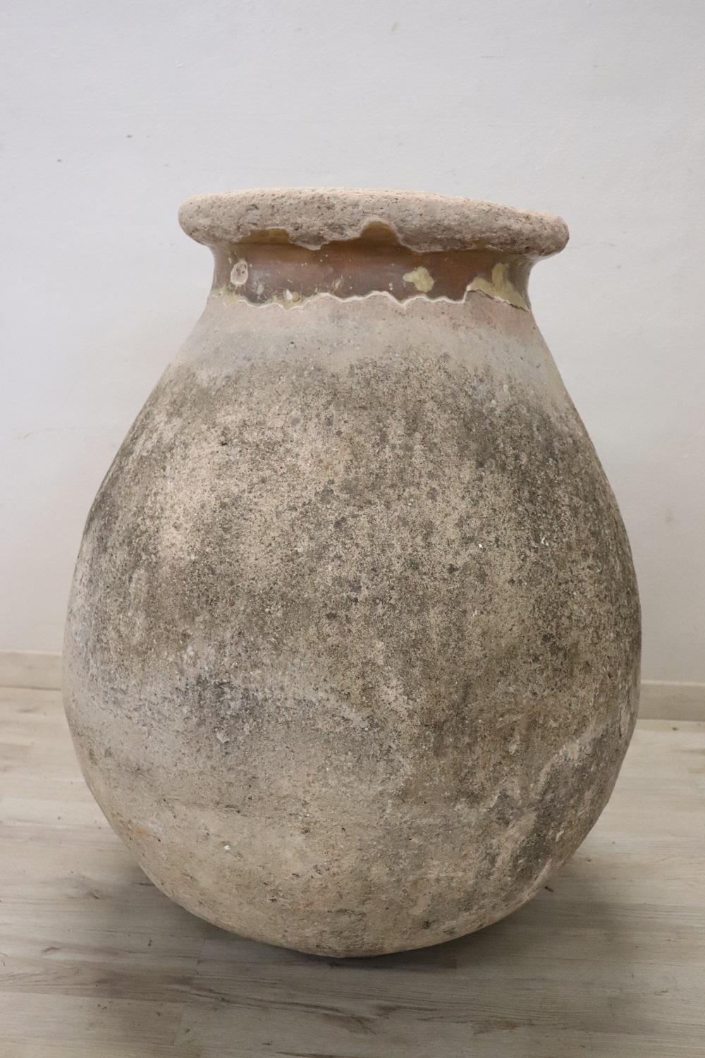 19th Century Italian Antique Large Terracotta Garden Jar For Sale 4