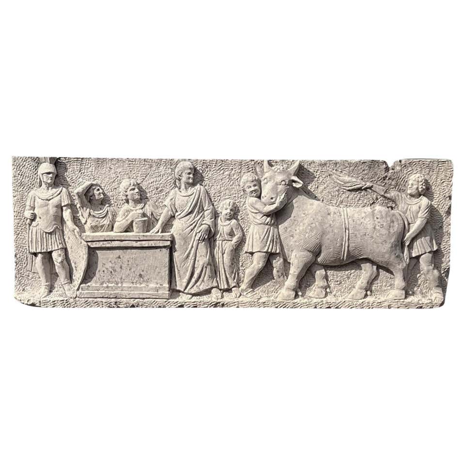 19th Century French Antique Limestone Relief - Single Wall Panel Décor ...