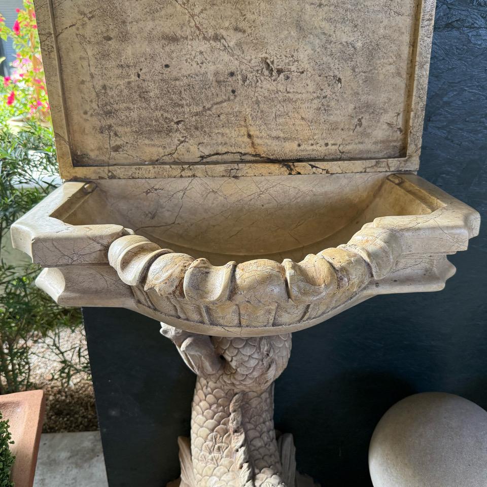 19th Century Italian Antique Marble Wall Fountain For Sale 2