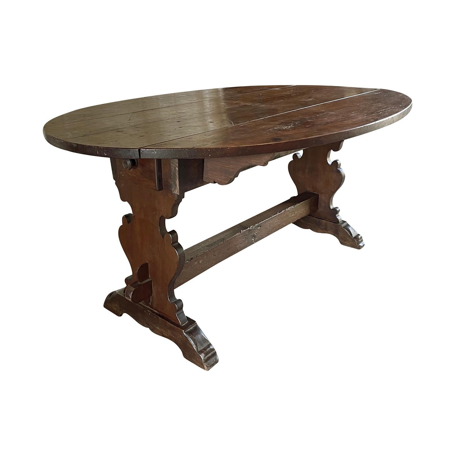 small oval dining table