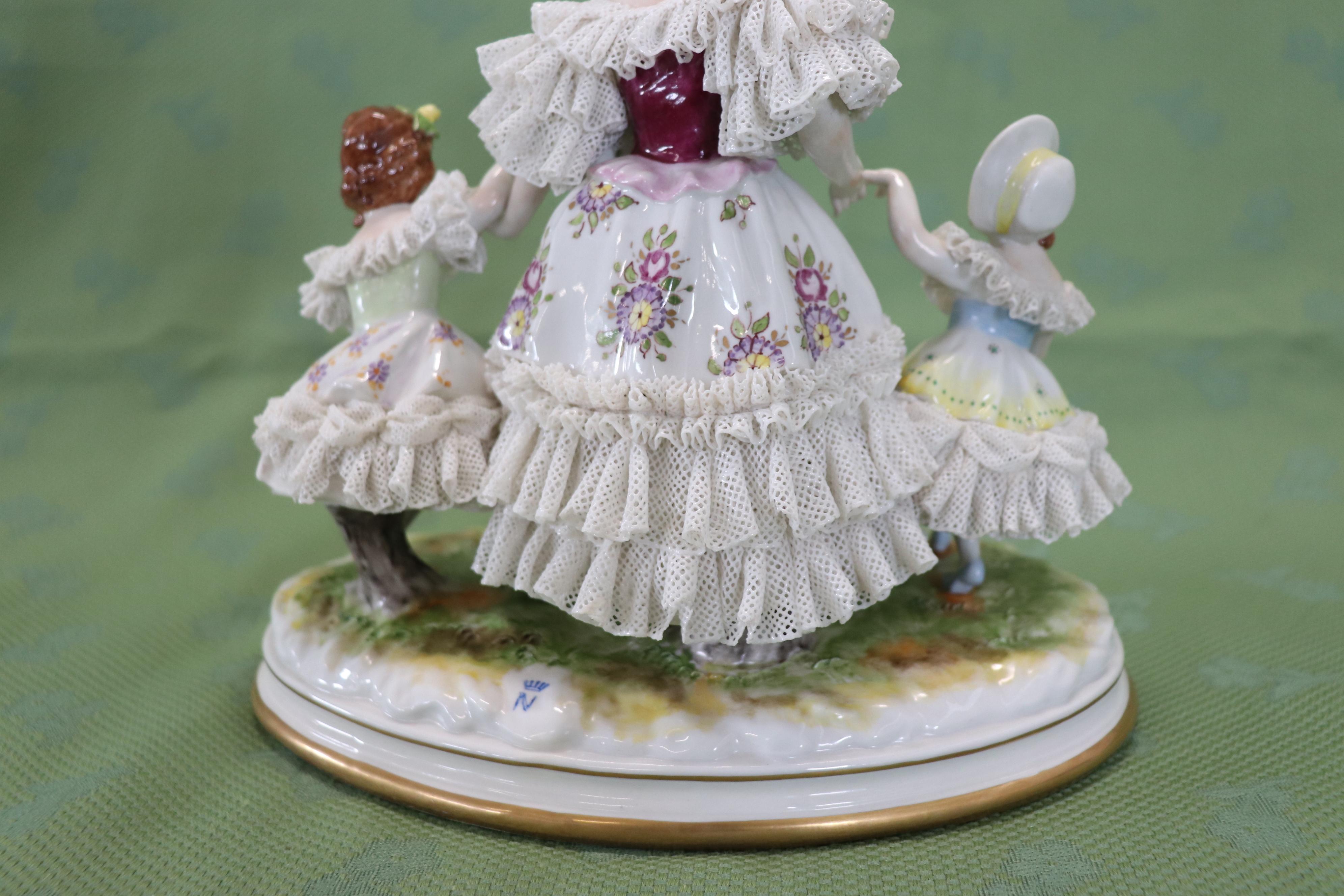 19th Century Italian Antique Porcelain Sculpture by Capodimonte For Sale 3