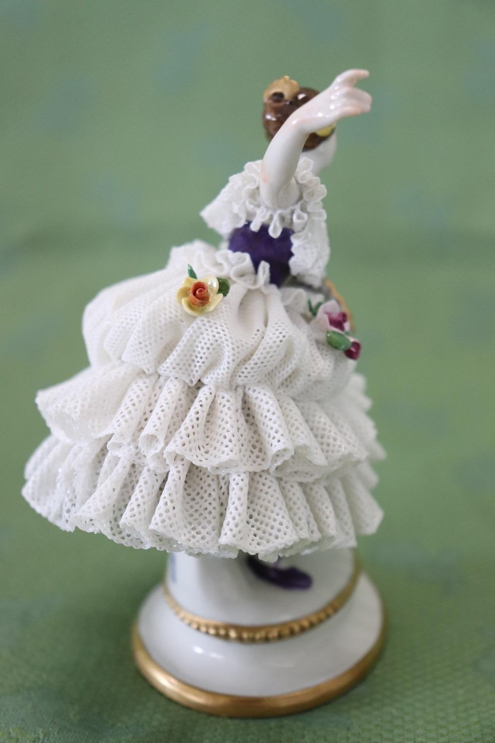 Hand-Painted 19th Century Italian Antique Porcelain Sculpture by Capodimonte