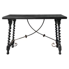 19th Century Italian Antique Renaissance Style Walnut Side Table