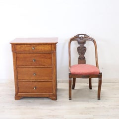 19th Century Italian Antique Small Chest of Drawers in Cherry Wood