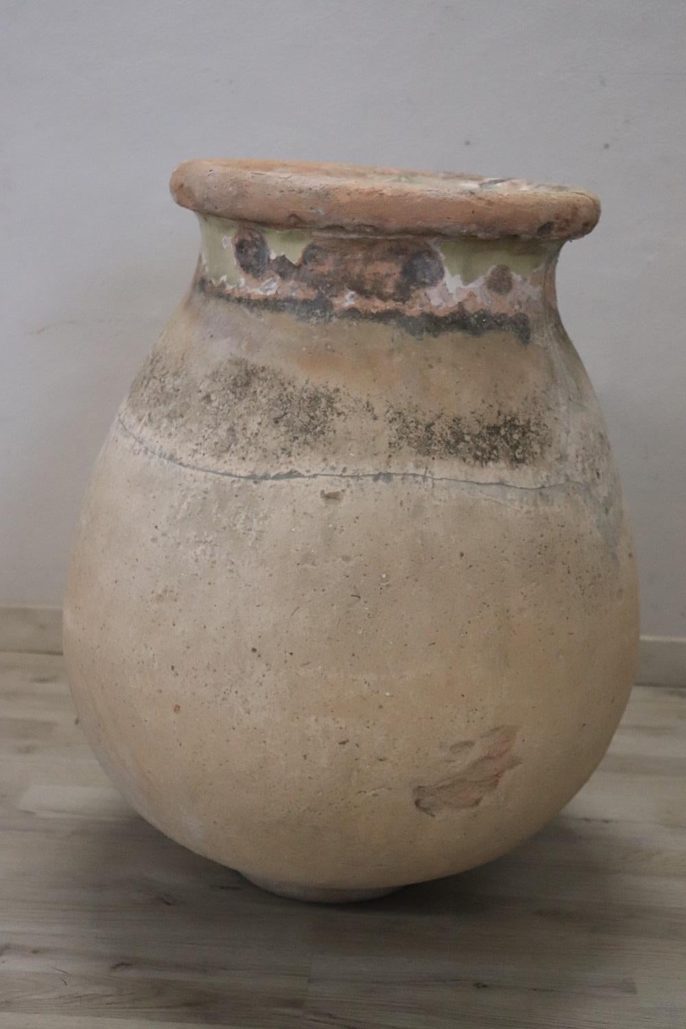 19th Century Italian Antique Terracotta Garden Jar In Good Condition For Sale In Casale Monferrato, IT