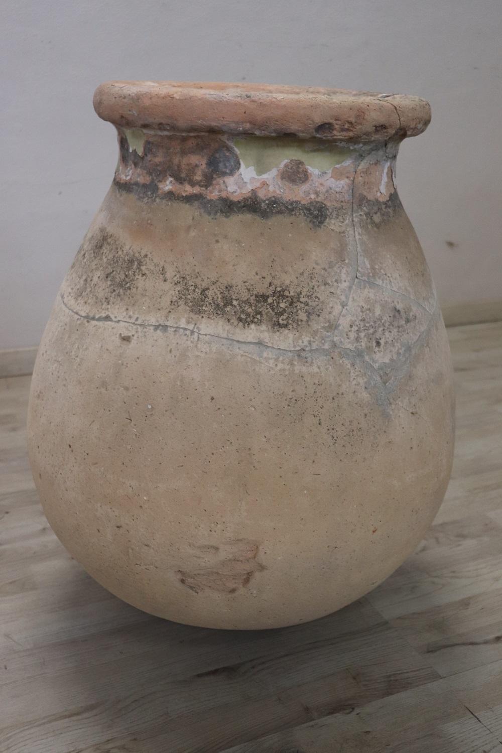 19th Century Italian Antique Terracotta Garden Jar For Sale 4