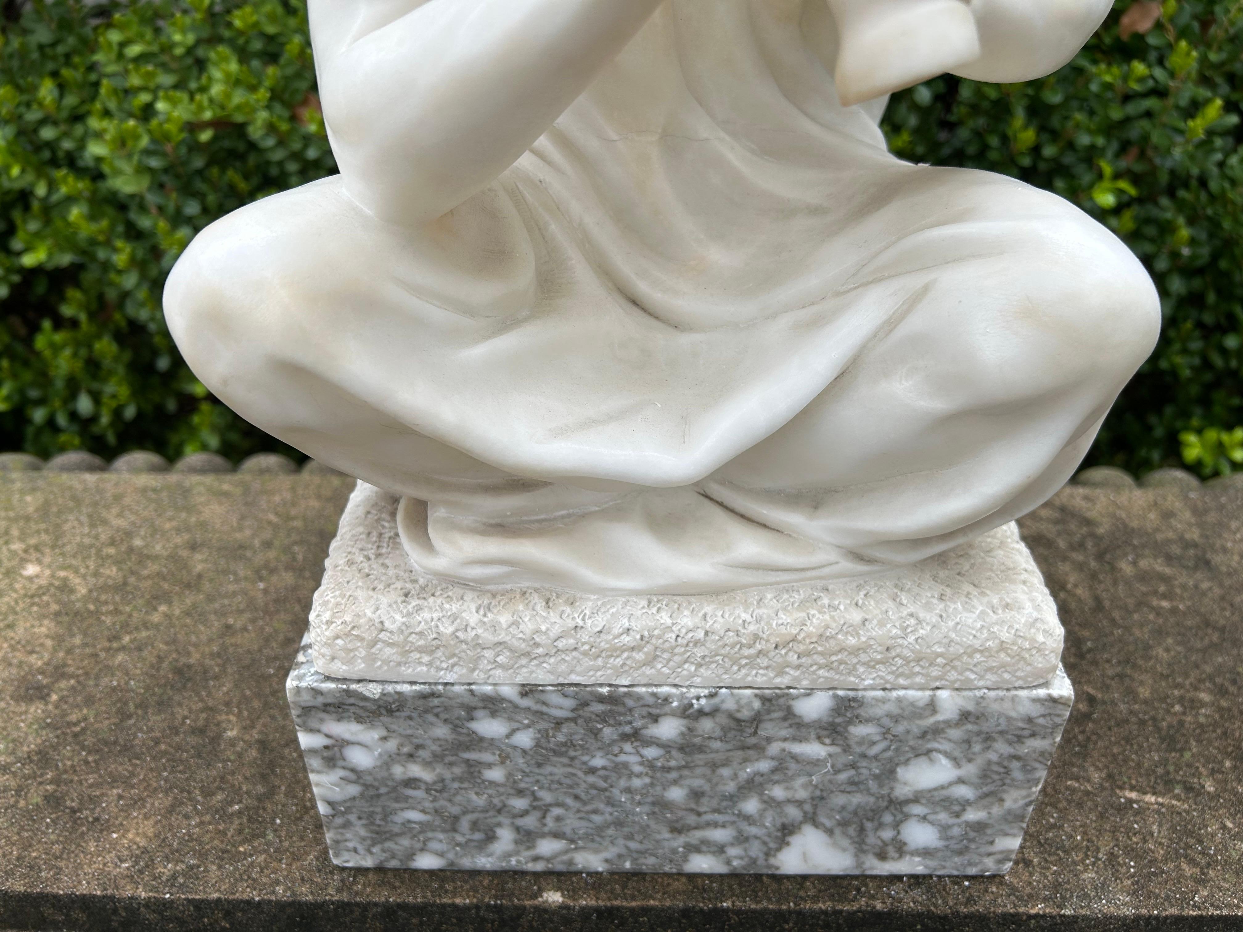 Italienische Carrara-Marmorskulptur im arabischen Stil des 19. Jahrhunderts, signiert Pugi im Angebot 7