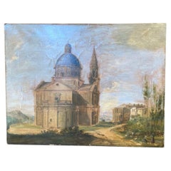 19th Century Italian Architectural Oil Painting