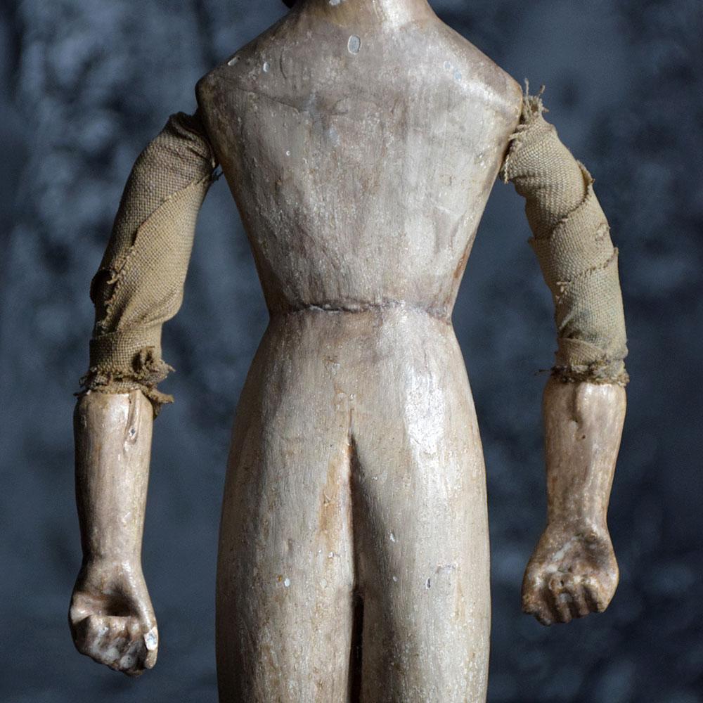 19th Century Italian Articulated Wooden Figure For Sale 4