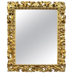 Antique 19th Century Italian Baroque Carved Mirror