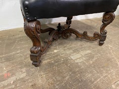 19th Century Italian Baroque Carved Walnut Throne Chair