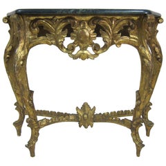 Vergoldete italienische Konsole im Louis XV-Stil des 19. Jahrhunderts