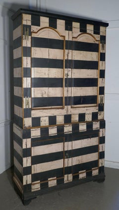 19th Century Italian Baroque Painted Book Case
