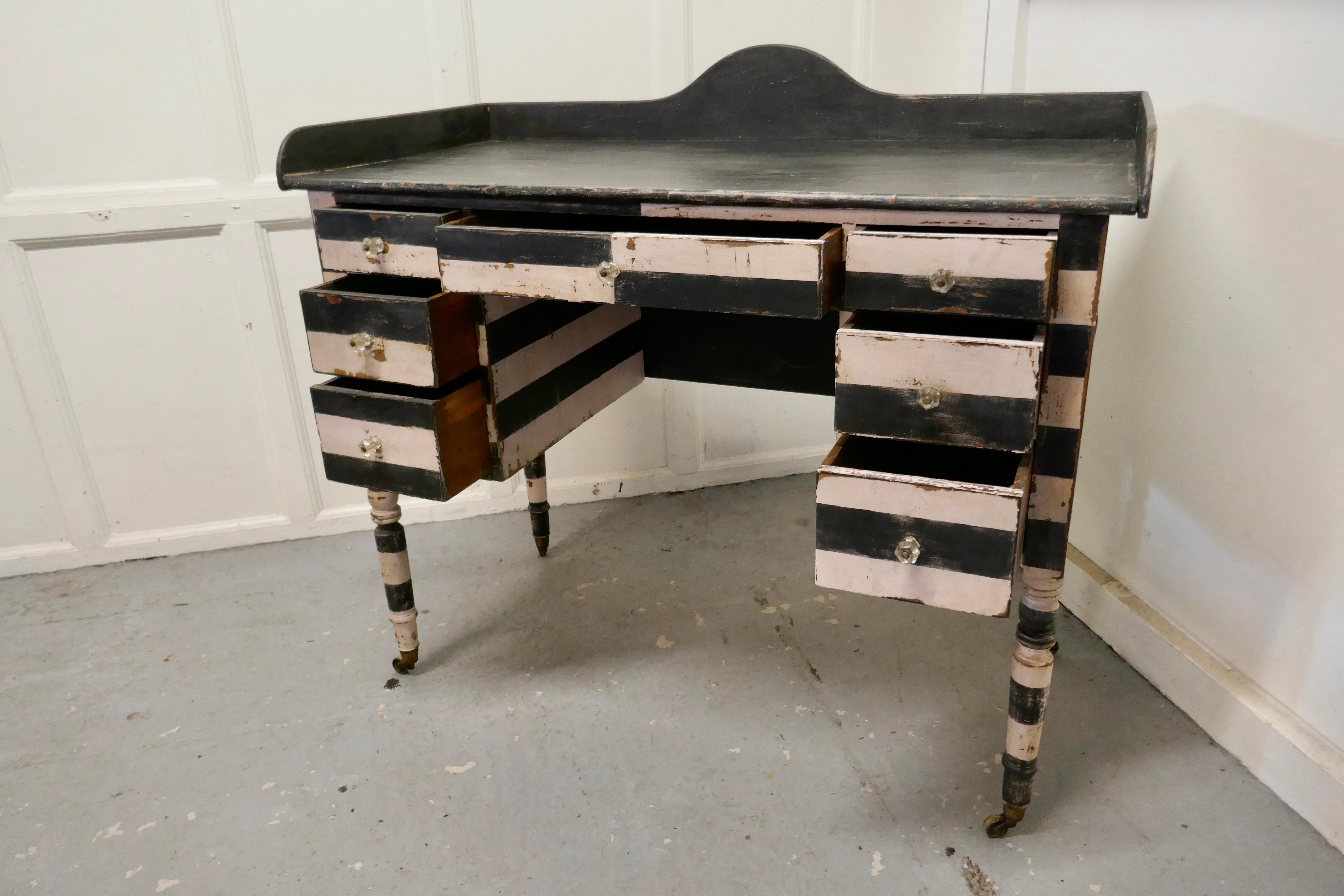 19th Century Italian Baroque Painted Console Side Table 3