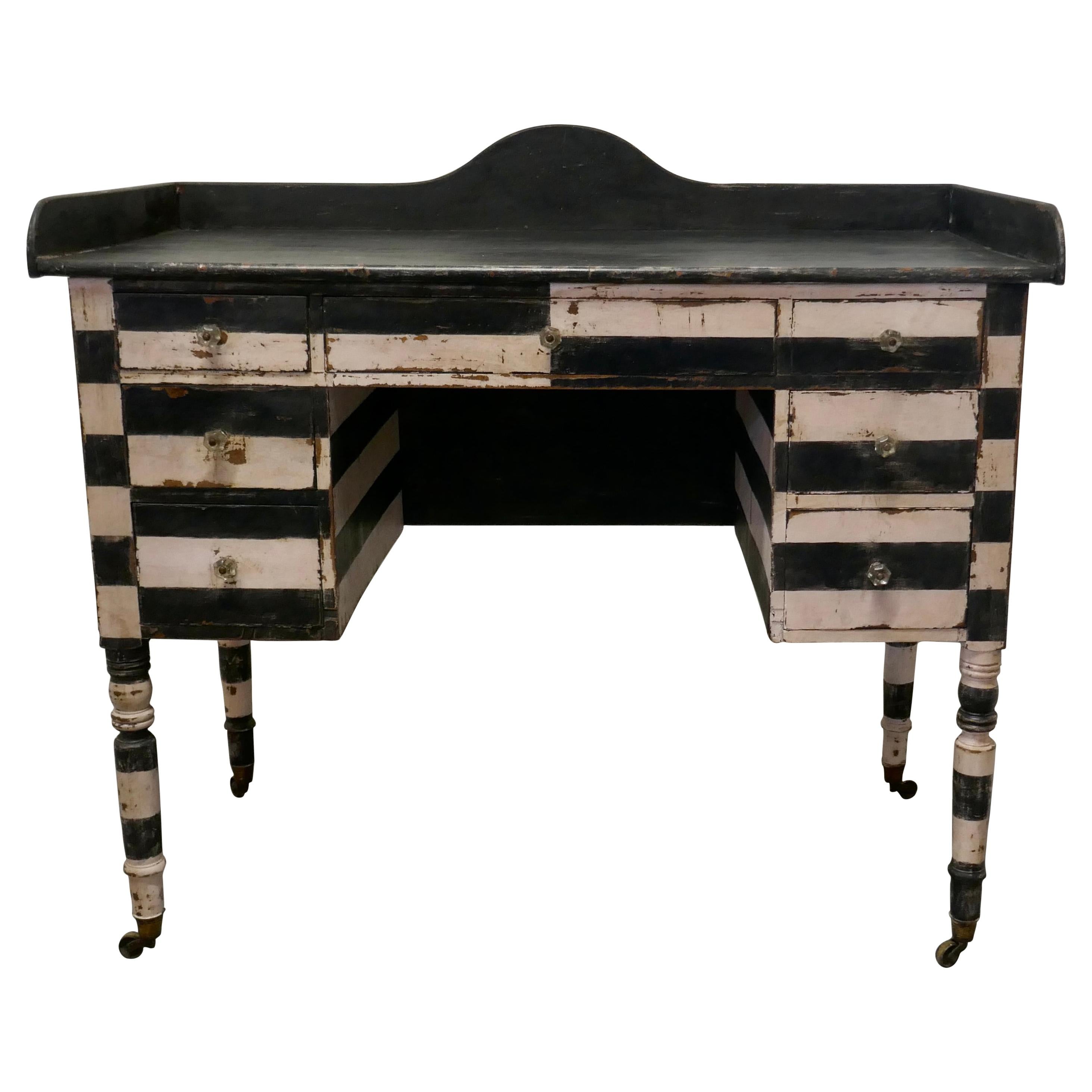 19th Century Italian Baroque Painted Console Side Table For Sale