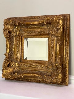 19th Century Italian Baroque Revival Beveled Mirror in a Deep Giltwood Frame