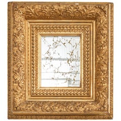 19th Century Italian Baroque Style Carved Giltwood Wall Mirror