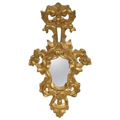 Miroir en bois doré de style baroque italien du 19e siècle