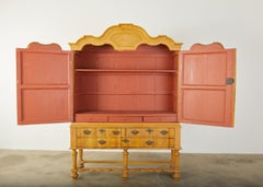 19th Century Italian Baroque Style Trompe L'oeil Cabinet