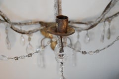 19th Century Italian Beaded Sconces from Florence with Wooden Gilt and Iron