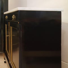 19th Century Italian Biedermeier Credenza in Mahogany Wood and Ormolu Mounted