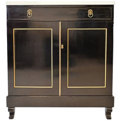 19th Century Italian Biedermeier Credenza in Mahogany Wood and Ormolu Mounted