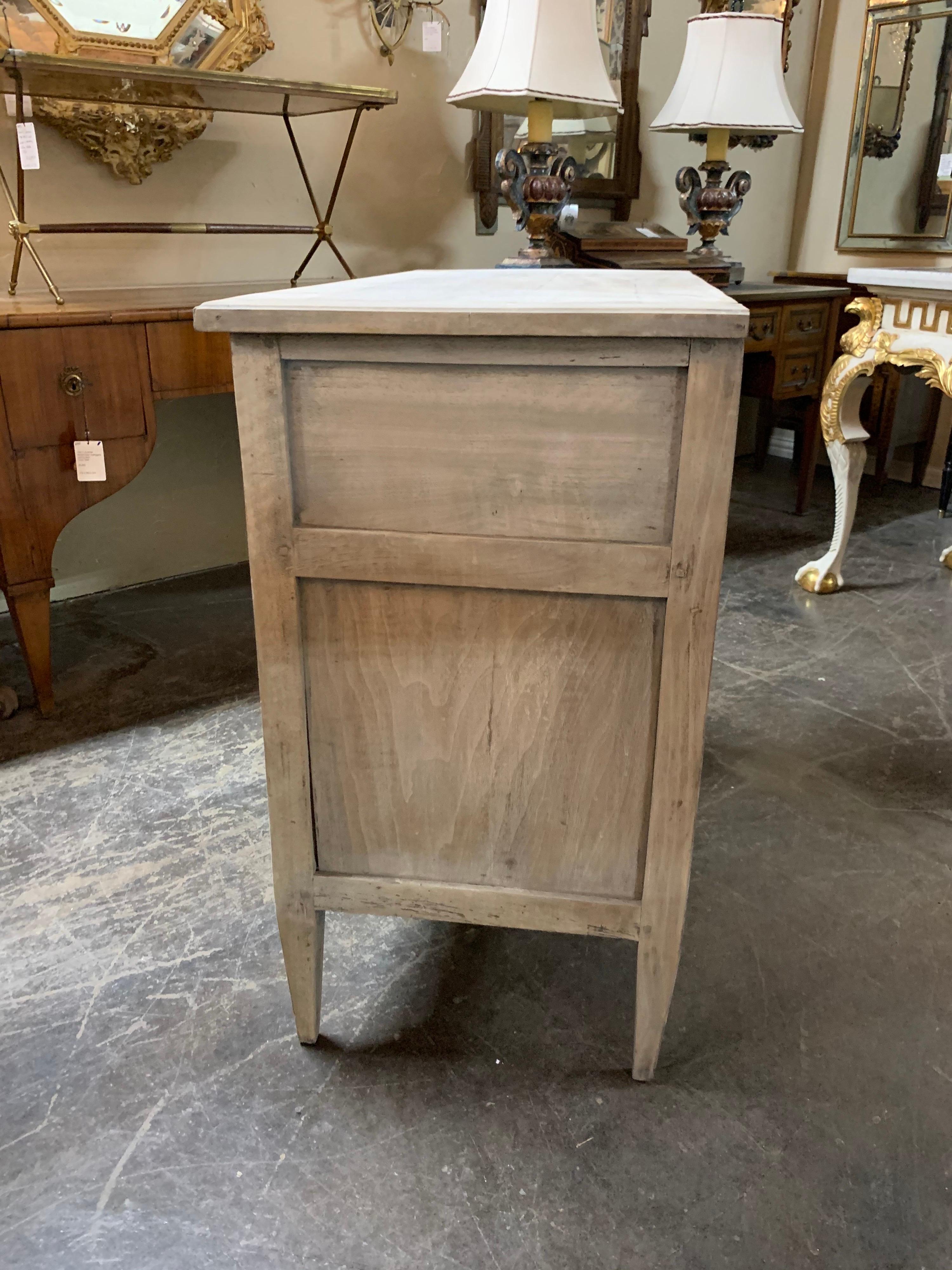 19th Century Italian Bleached Walnut Chest of Drawers In Good Condition For Sale In Dallas, TX
