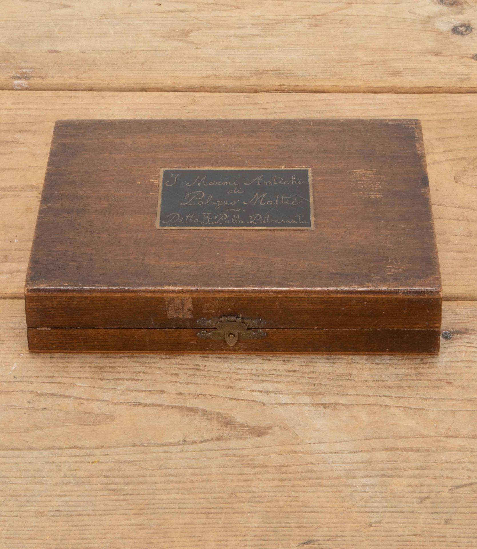 19th Century Italian Box of Specimen Marbles with Neoclassical Urns In Good Condition For Sale In Gloucestershire, GB