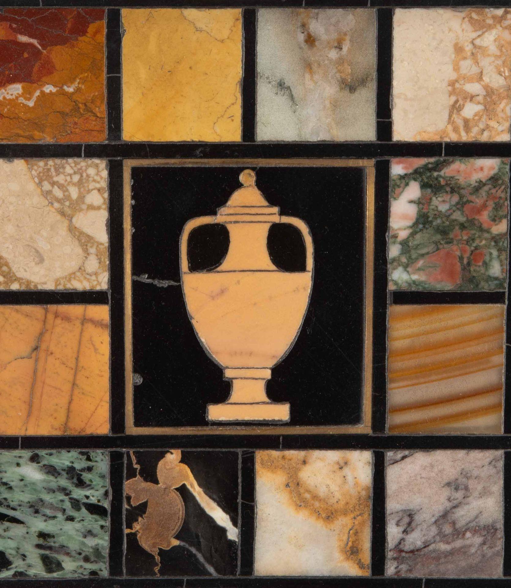 19th Century Italian Box of Specimen Marbles with Neoclassical Urns For Sale 3