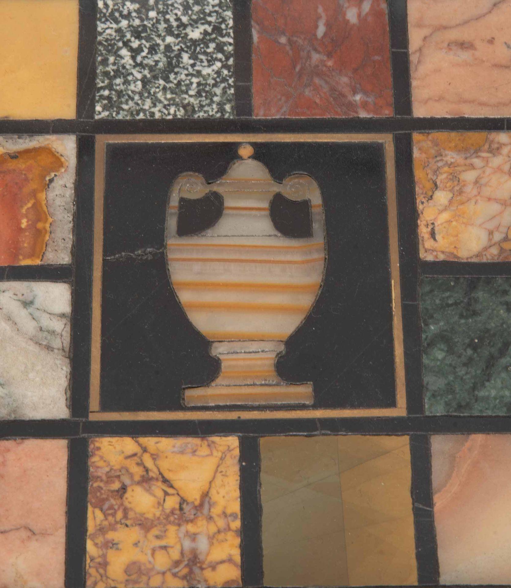 19th Century Italian Box of Specimen Marbles with Neoclassical Urns For Sale 4
