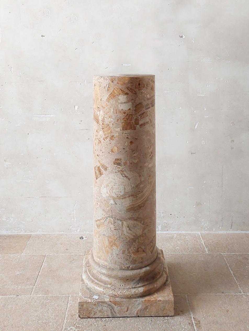 19th Century Italian Brecciated Marble Column or Pedestal For Sale 2