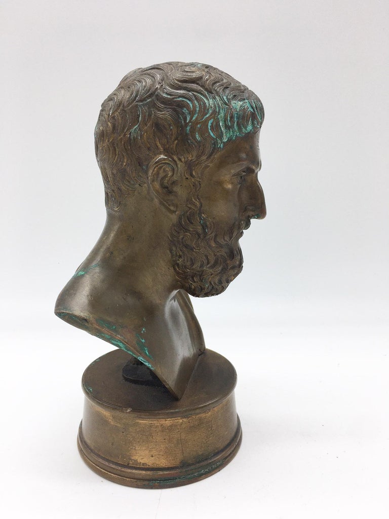 19th Century Italian Bronze Bust of a Greek Philosopher at 1stDibs