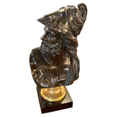 Busto in bronzo di Menelao del XIX secolo