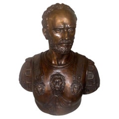19th Century Italian Bronze Bust of Roman Emperor, Possibly Cosimo de’ Medici