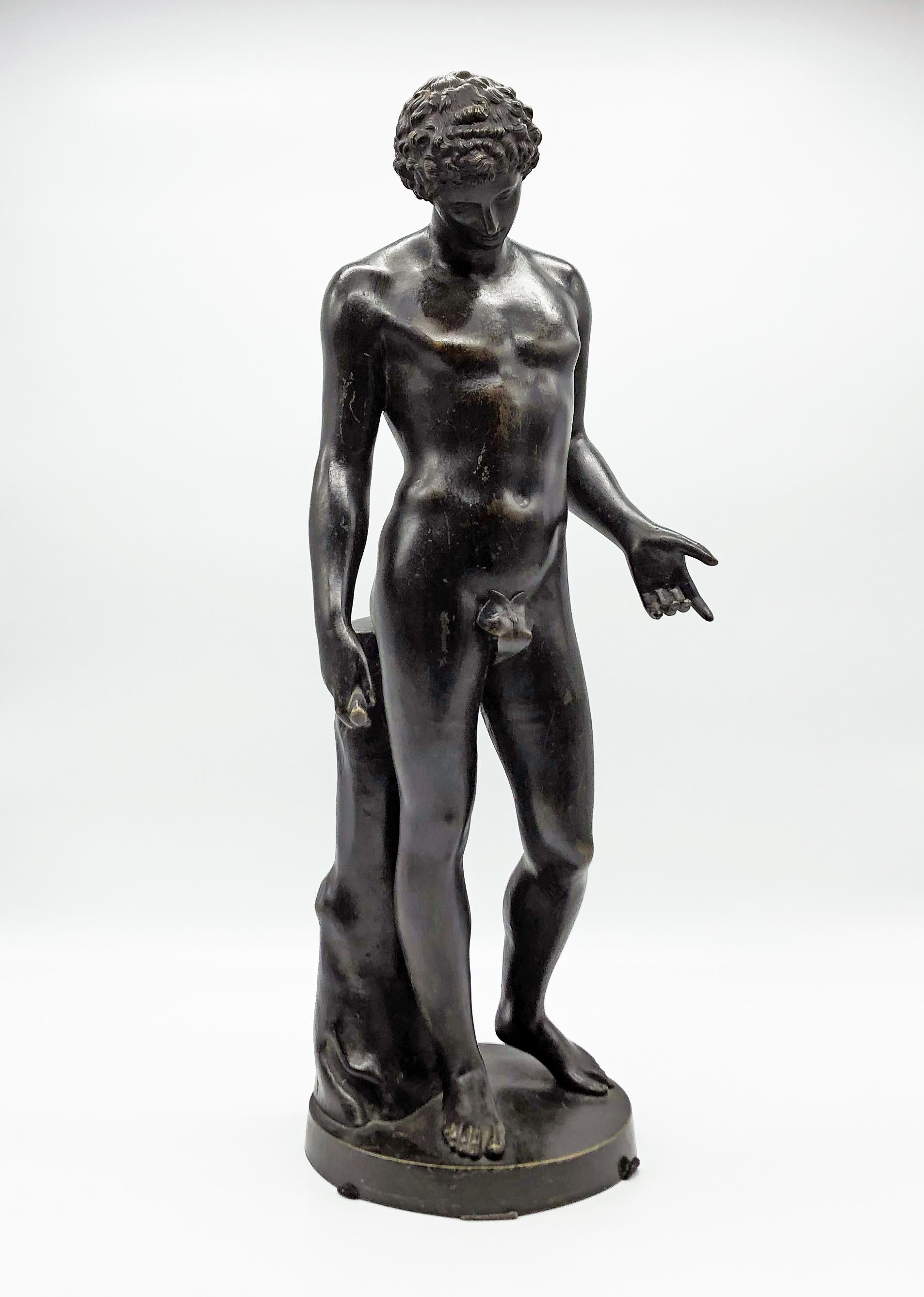 19th Century Italian Bronze Classical Roman Sculpture of Antinous Farnese 7