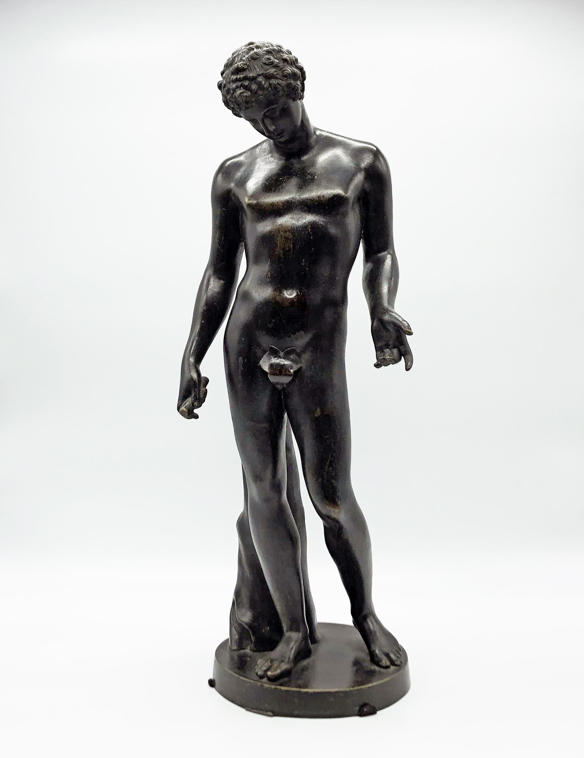 19th Century Italian Bronze Classical Roman Sculpture of Antinous Farnese 9