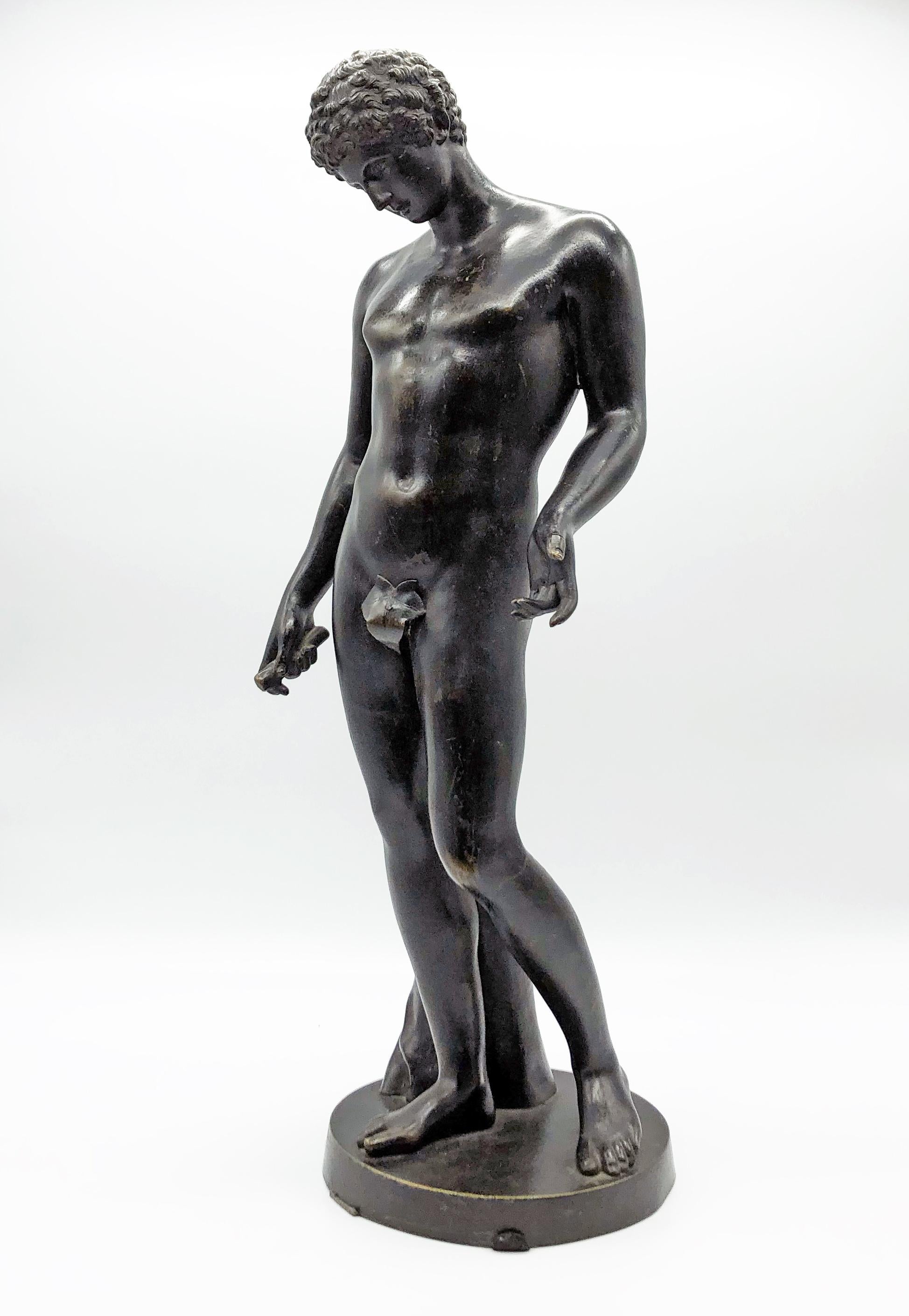 19th Century Italian Bronze Classical Roman Sculpture of Antinous Farnese 10