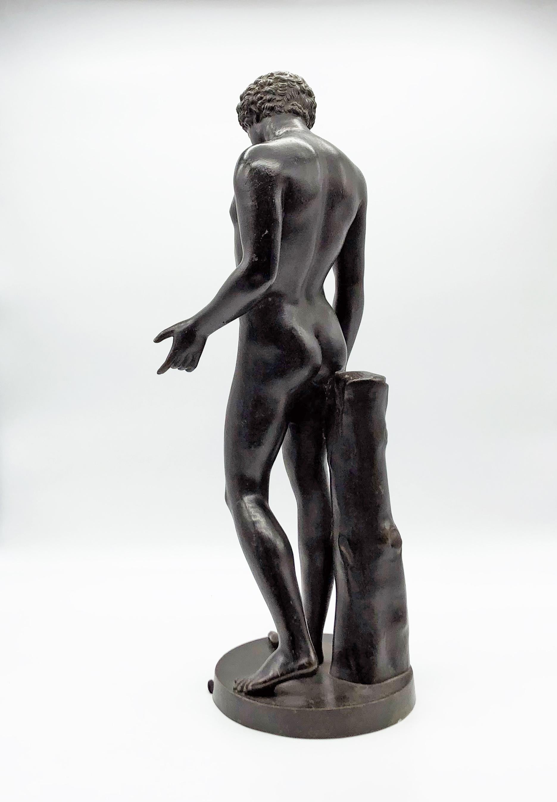 19th Century Italian Bronze Classical Roman Sculpture of Antinous Farnese 12