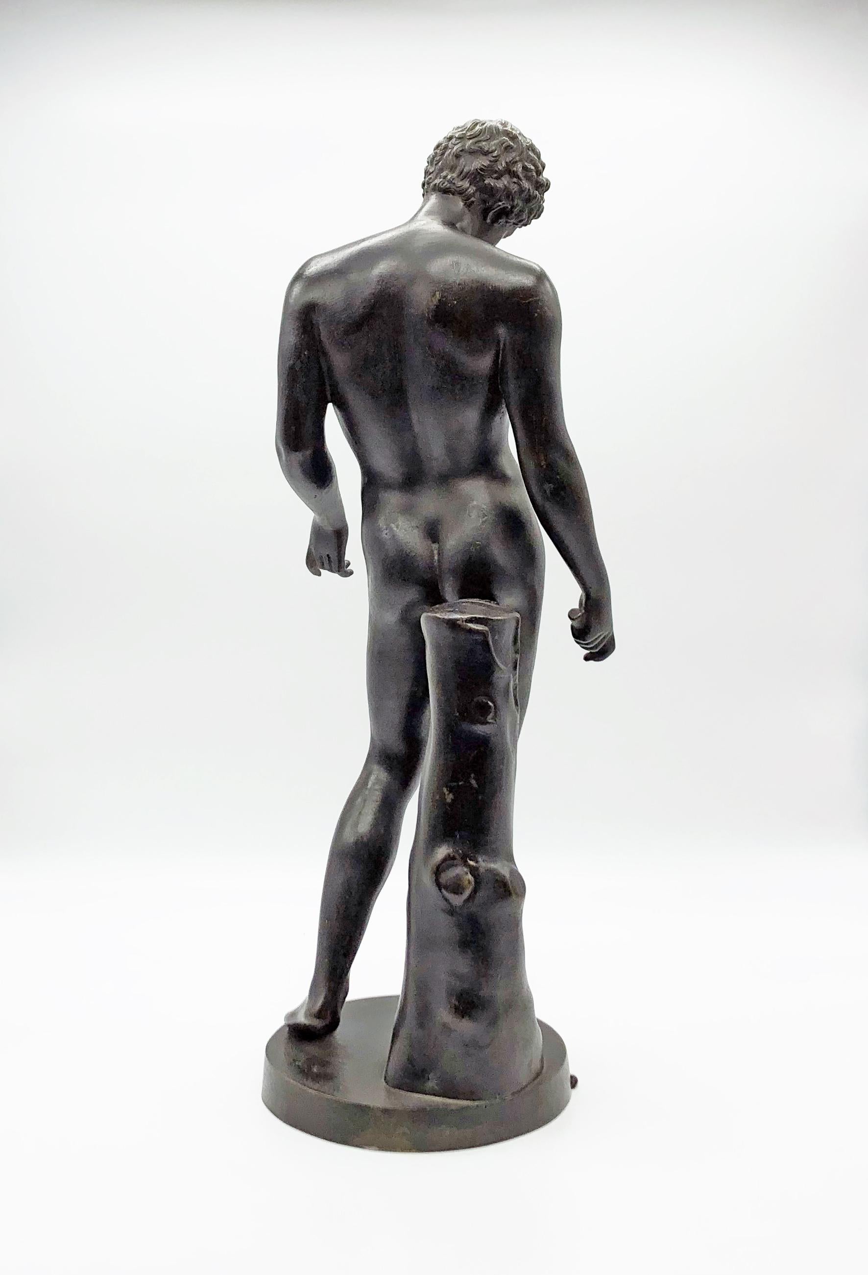 19th Century Italian Bronze Classical Roman Sculpture of Antinous Farnese 14