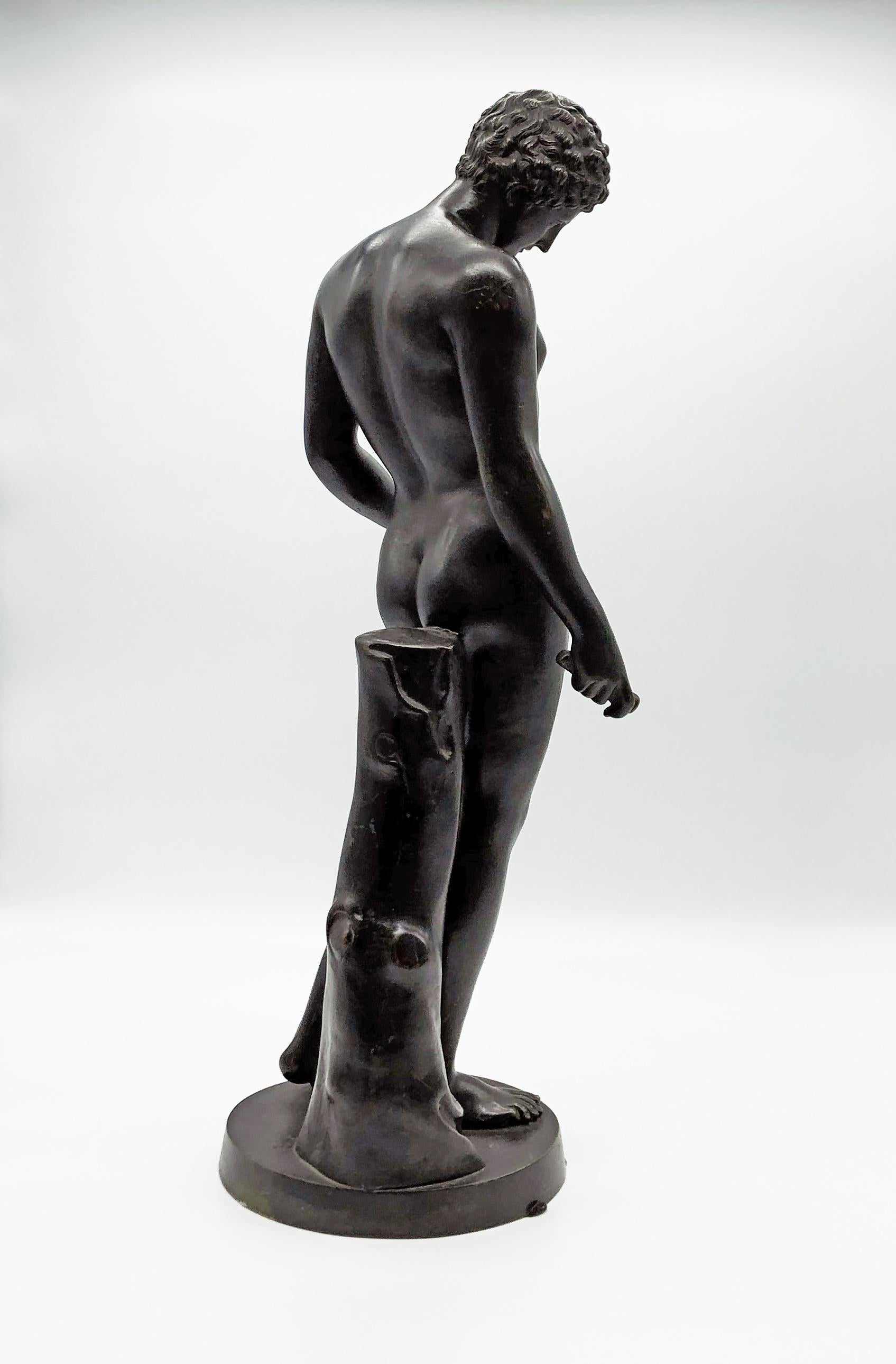 19th Century Italian Bronze Classical Roman Sculpture of Antinous Farnese 15